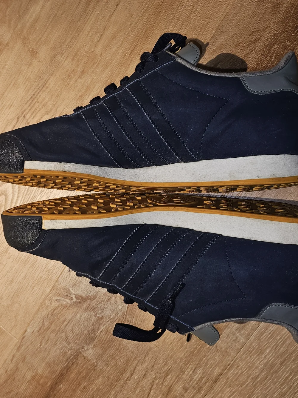 ADIDAS Samoa Mens Blue Suede Sneakers Size 13 Shoes Athletic Running - Picture 5 of 6